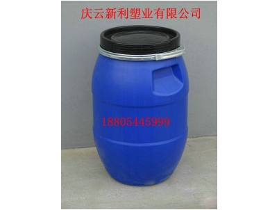 25公斤包箍塑料桶，25公斤法蘭塑料桶，25升藍色塑料桶.
