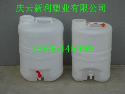 19L帶水龍頭塑料桶，19升帶水嘴塑料桶，釀造品塑料桶.