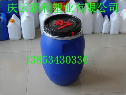 25L蘭色化工塑料桶，25升包箍塑料桶，25公斤塑料桶新利塑業(yè)生產(chǎn).
